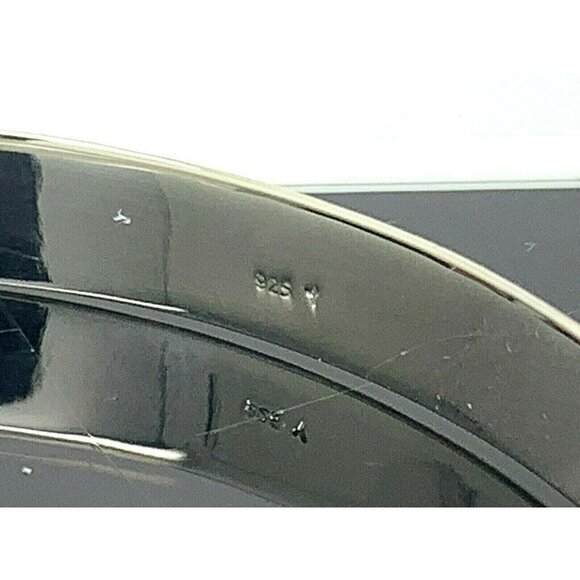 Sterling Silver Jewelry Women's Bangle Bracelet Checkered 6.7mm Wide 7'' - Picture 9 of 12